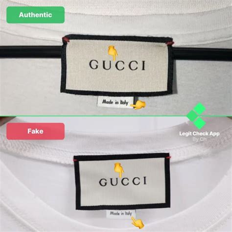 real gucci shirt tag|authentic Gucci clothing tags.